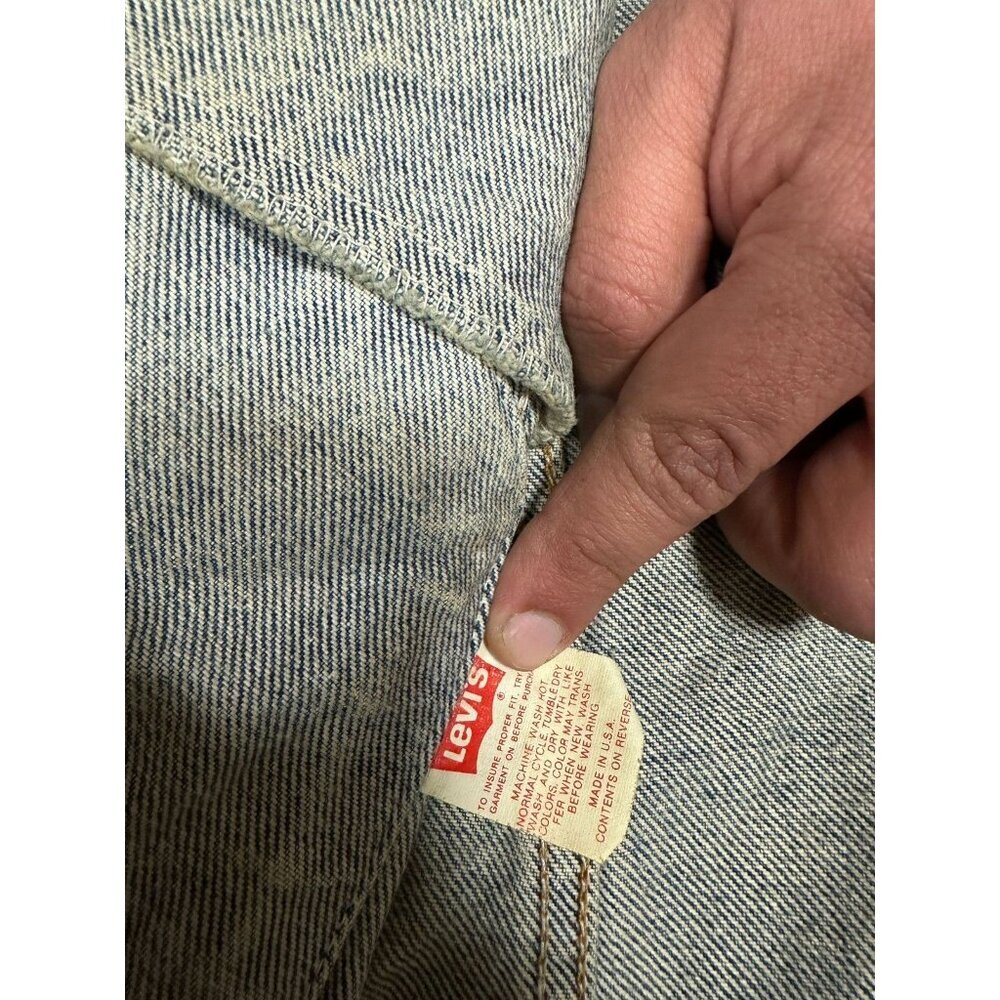 Vintage Levi's Denim Jacket Men's L Acid Wash Made in USA 70507 Trucker 80s - Picture 4 of 5